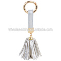 2016 korea wholesale tassels keychain leather tassels keyring for handbag